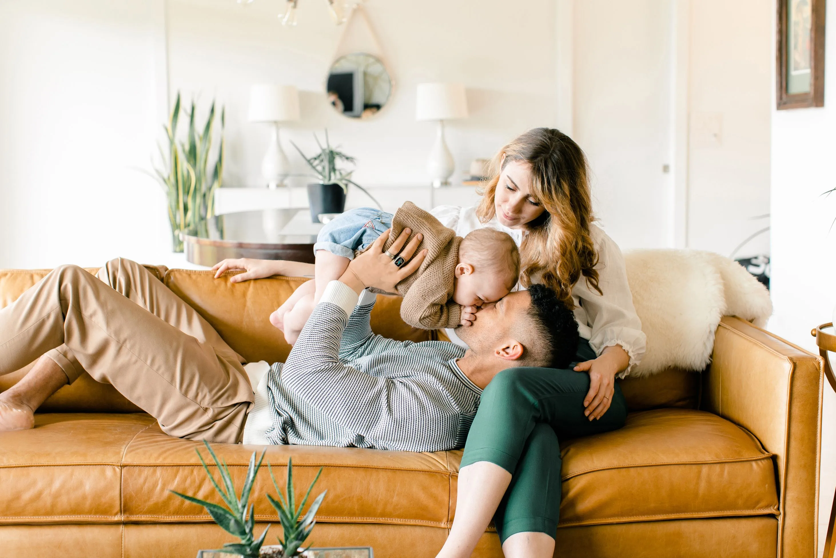 Baby with parents