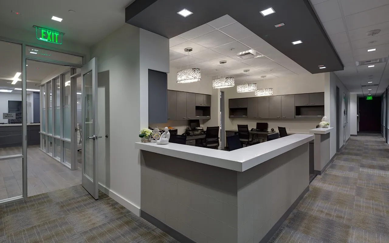 Close up of SDFC Front Desk