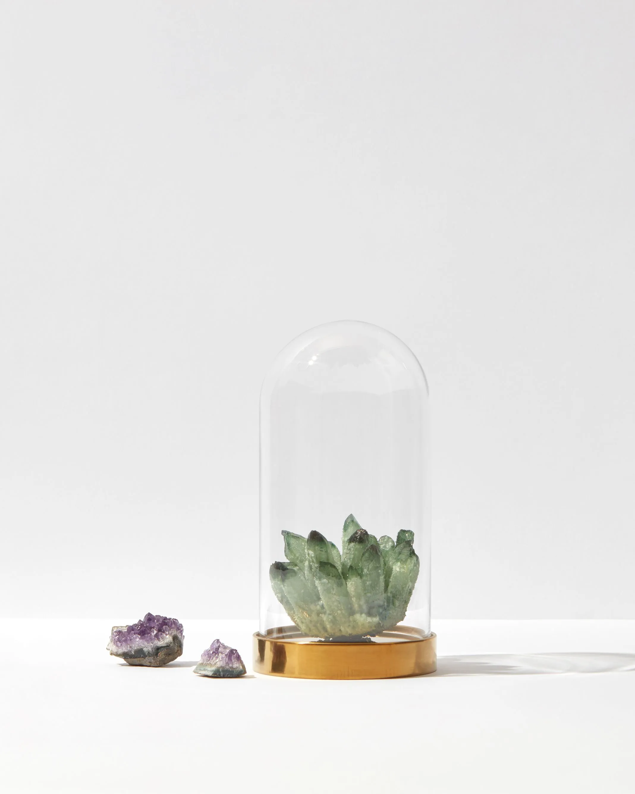 Crystal under glass dome